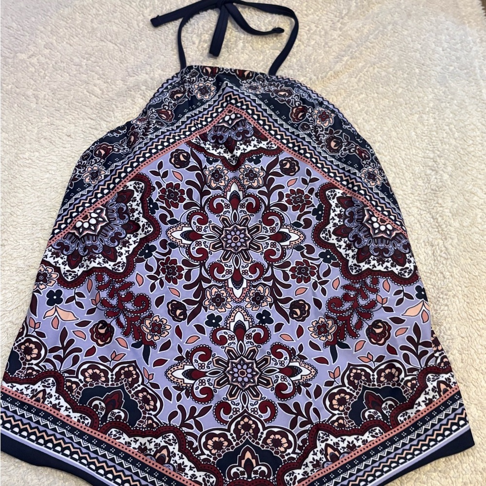 Kona Sol Multicolor Paisley Halter Top